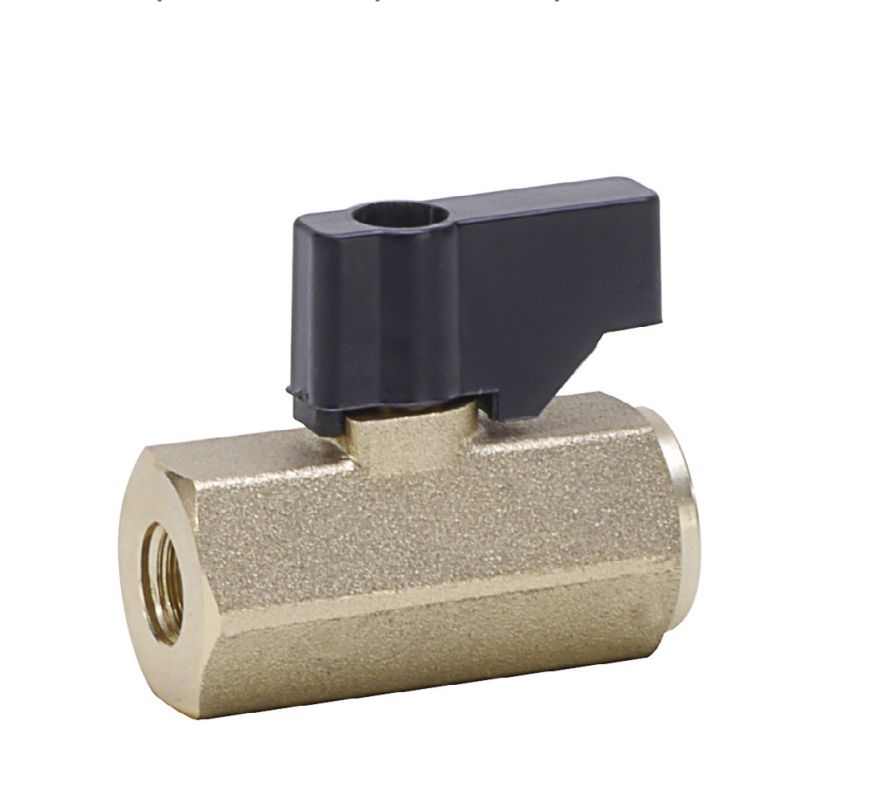 BEE螺纹连接黄铜材质单向球阀表面喷砂镀镍处理